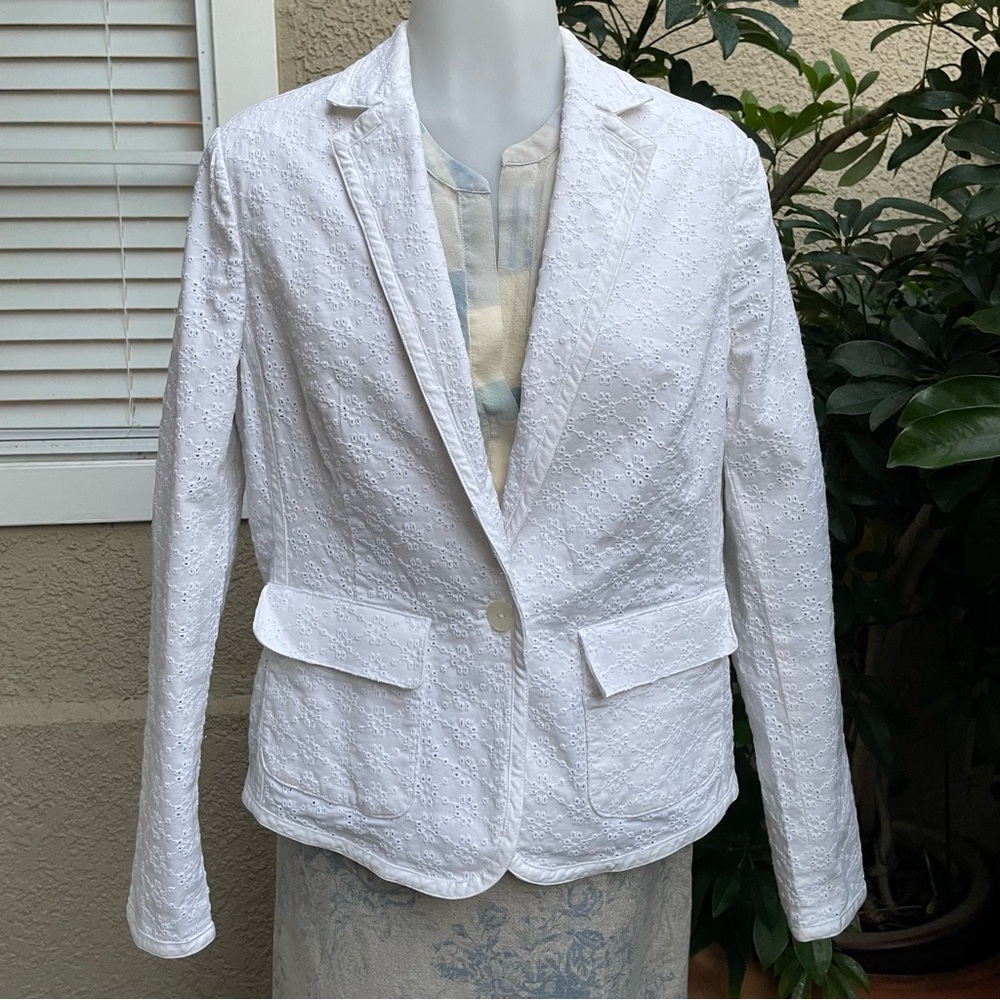 Vintage white Valerie Stevens eyelet cotton jacket